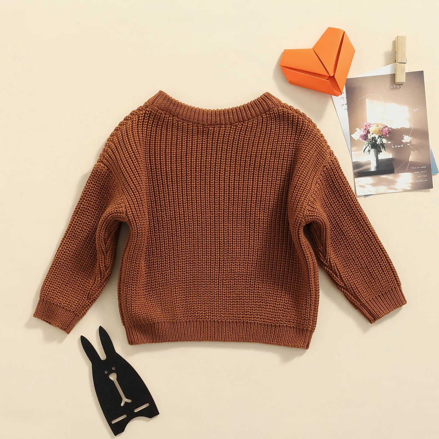 Autumn Baby Sweater - Cotton Knitwear for Boys & Girls, Long Sleeve Pullover